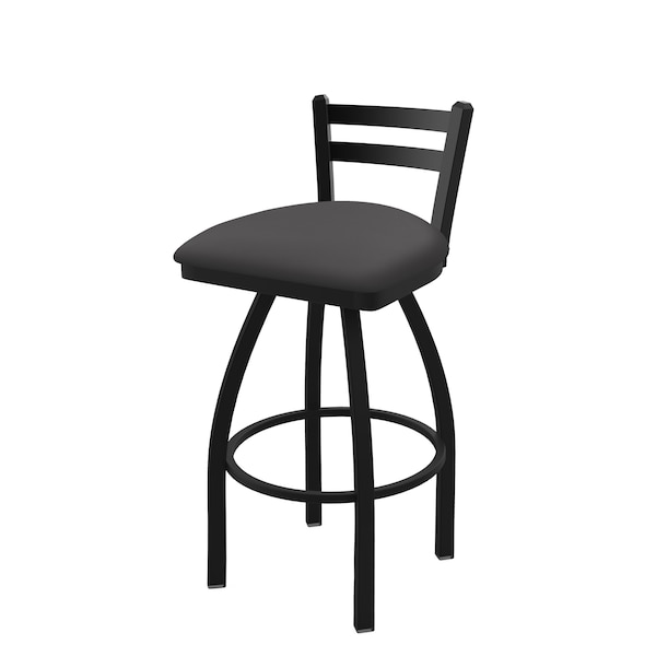 25" Low Back Swivel Counter Stool, Black Wrinkle, Canter Storm Seat